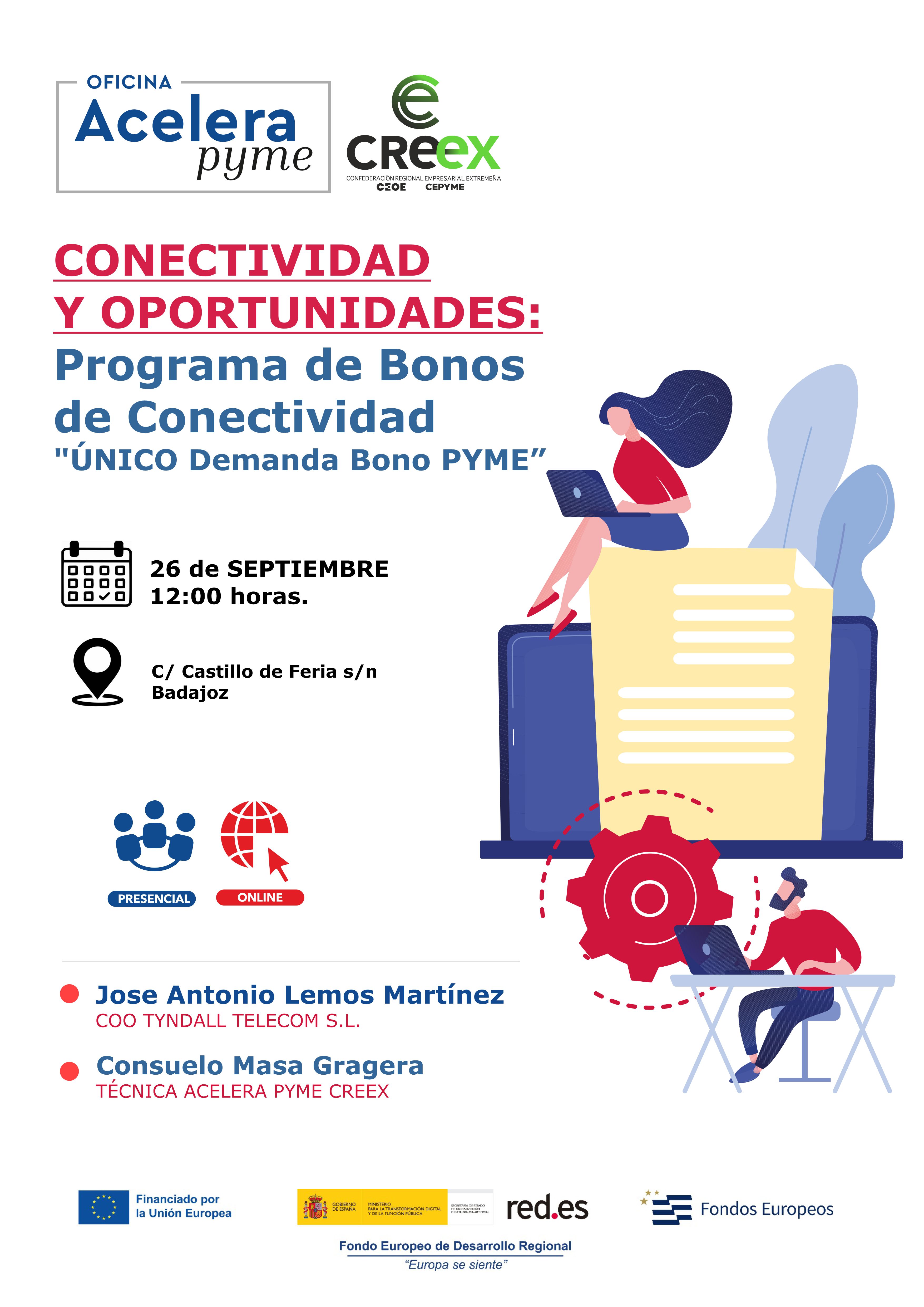Sesión informativa: Conectividad y Oportunidades para Empresas - Programa de Bonos "ÚNICO Demanda Bono PYME"