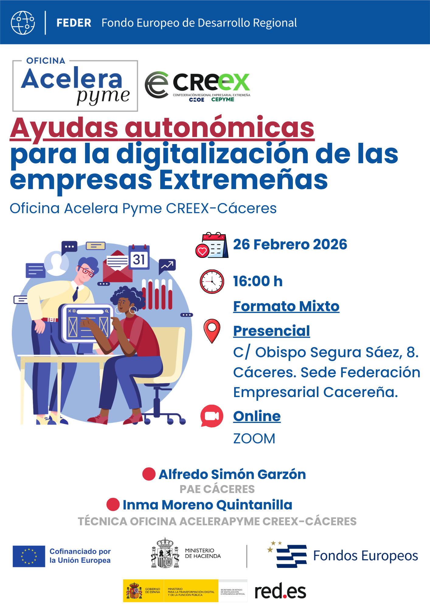 Ayudas autonómicas para la digitalización de las empresas Extremeñas en Cáceres